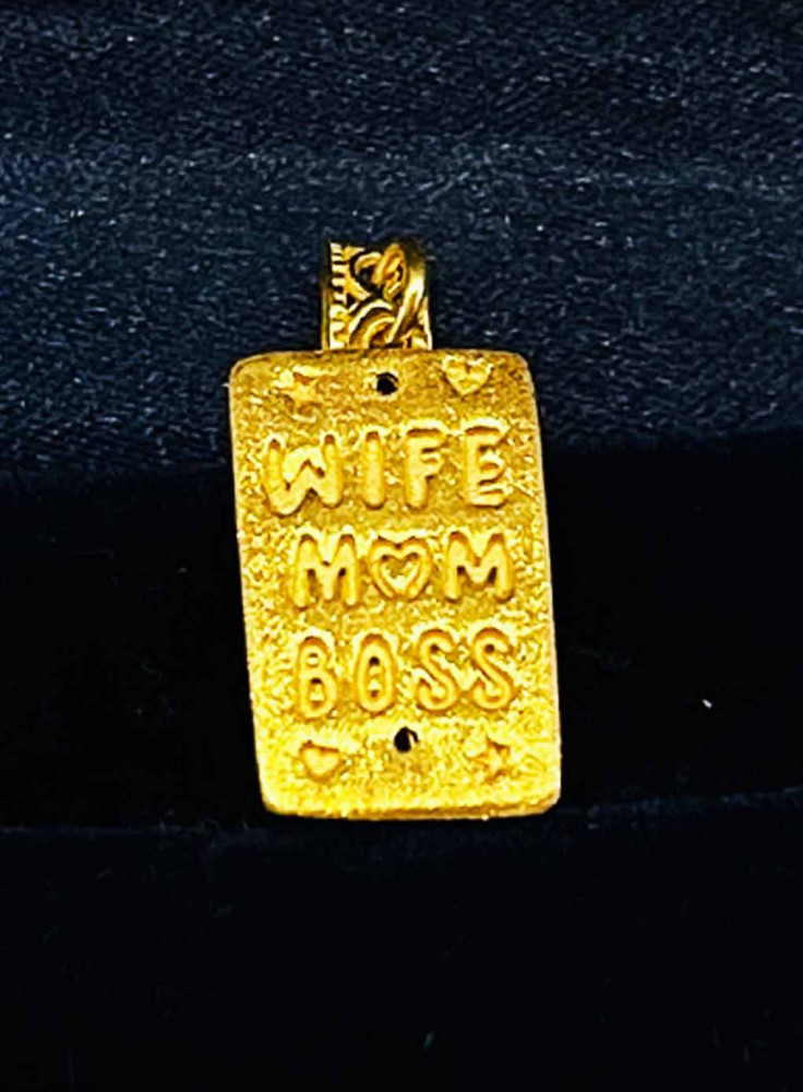 CHARM GOLD BAR WIFE MOM BOSS (I)